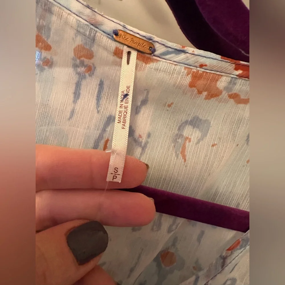 Free People Multicolor Patchwork style Blouse - Picture 7 of 11